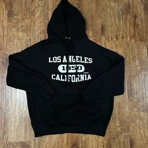 Rich Black Long Beach Hoodie
